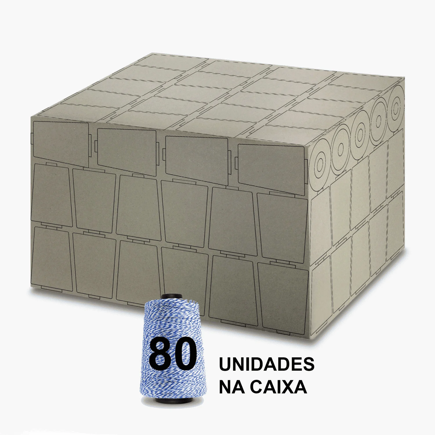 Linha para Sacaria Azul Mesclada 250g - 80 Cones